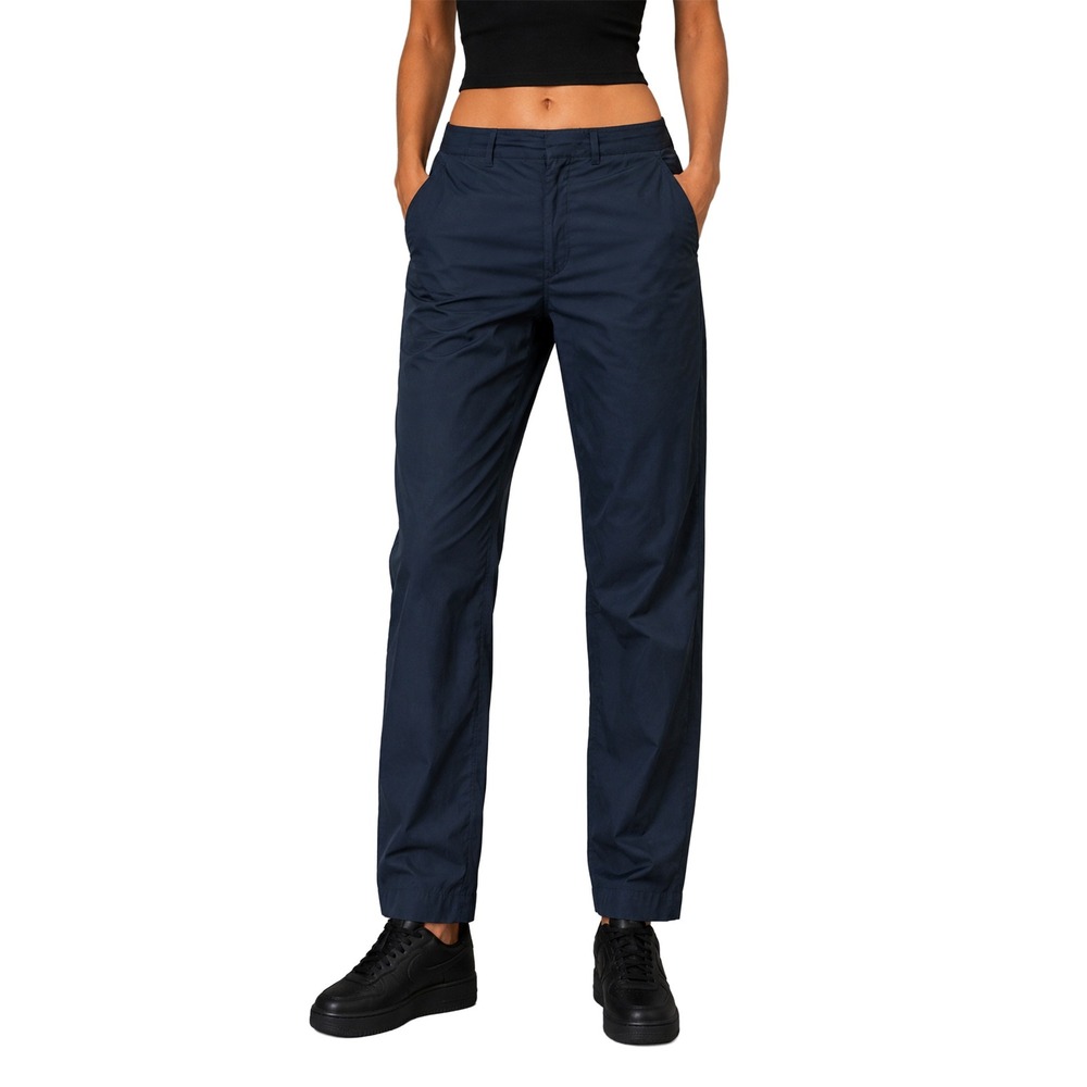 Prada Women's Technical Pants Size IT 44 US 8 UK 12 Navy Straight Leg